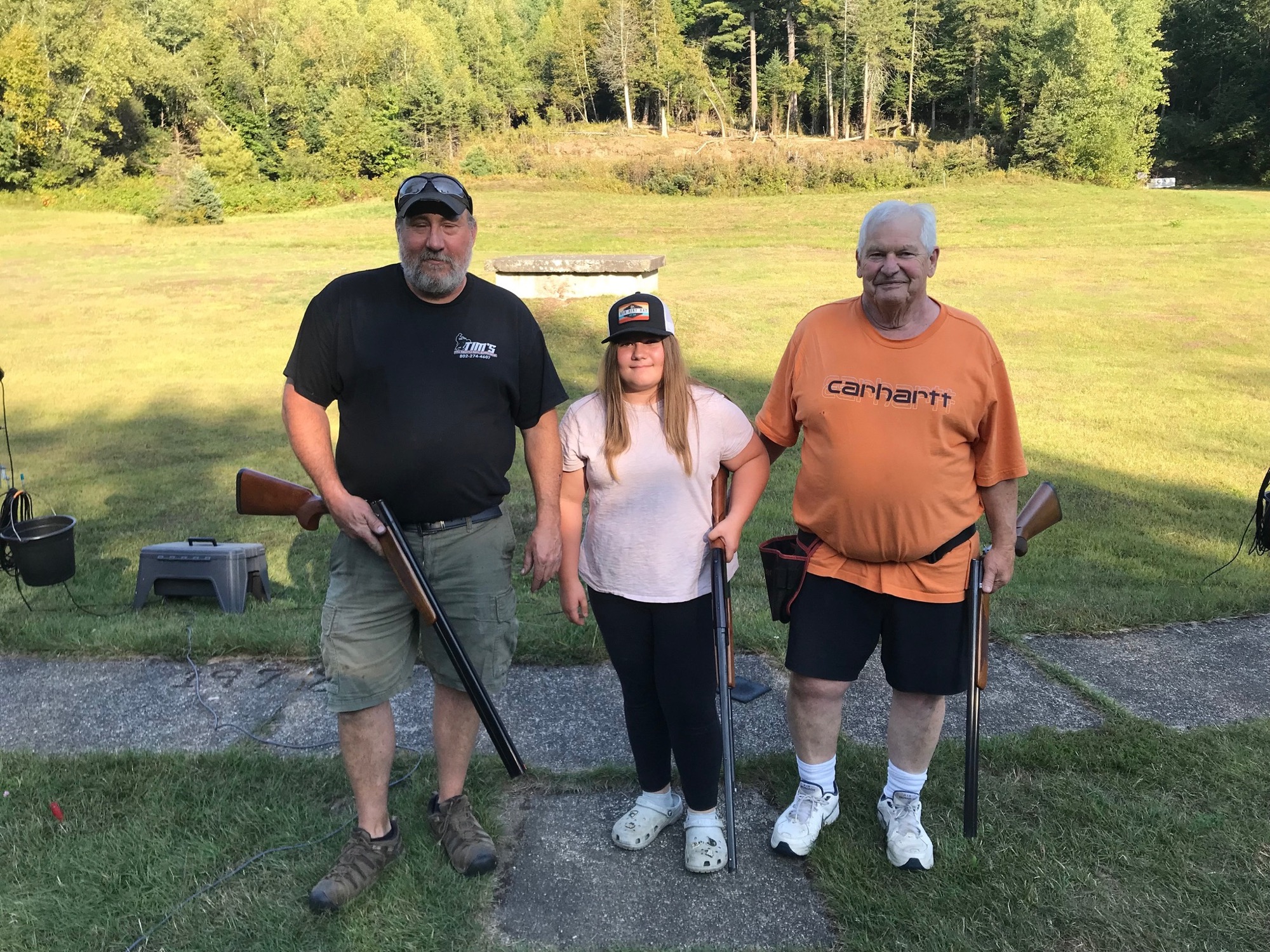 Three generations of shooters at the club trap range