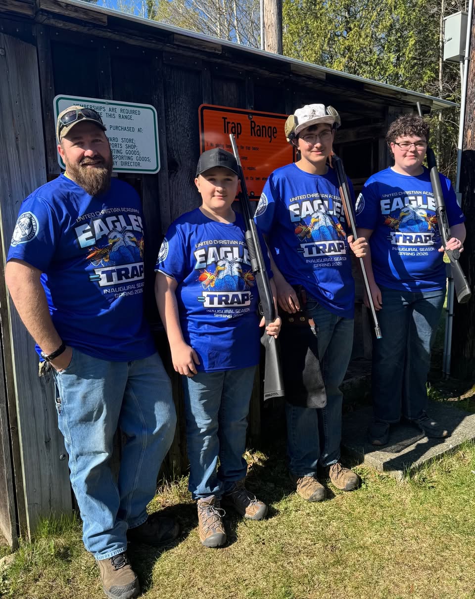 United Christian Academy trap team training at the Derby Fish and Game Club range